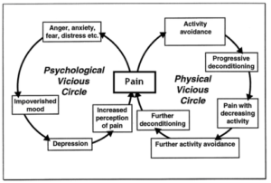 Diagram demonstrating the self-limiting cycle of pain